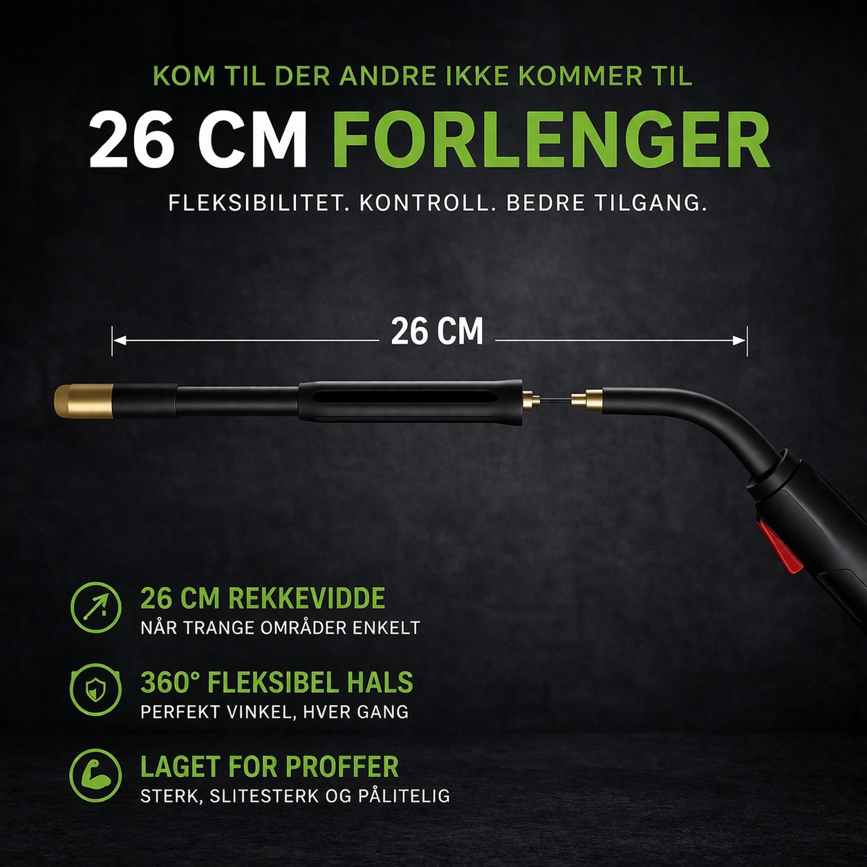 FlexWeld 360™ – Fleksibel sveiseforlenger